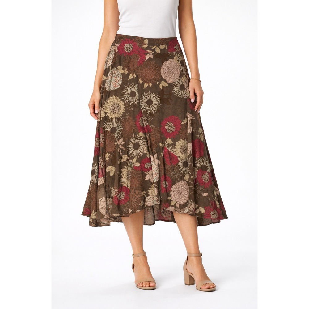 ANA Cotton Tiered Peasant Skirt Women's Size 20 Boho Festival Floral A-Line Plus